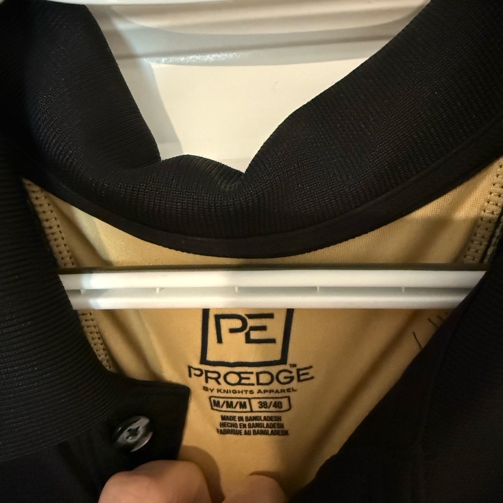 Pro Edge Black Polo Shirt Athletic Performance - Picture 3 of 5